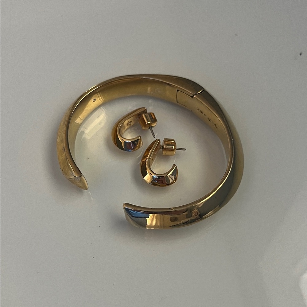 Kate Spade Gold Bracelet and Earring Set